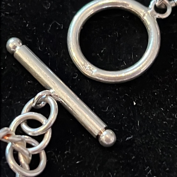 COPY - 925 Sterling Silver Rolo Rope Cut Link Bracelet w/ Toggle Clasp NWOT - Picture 4 of 4